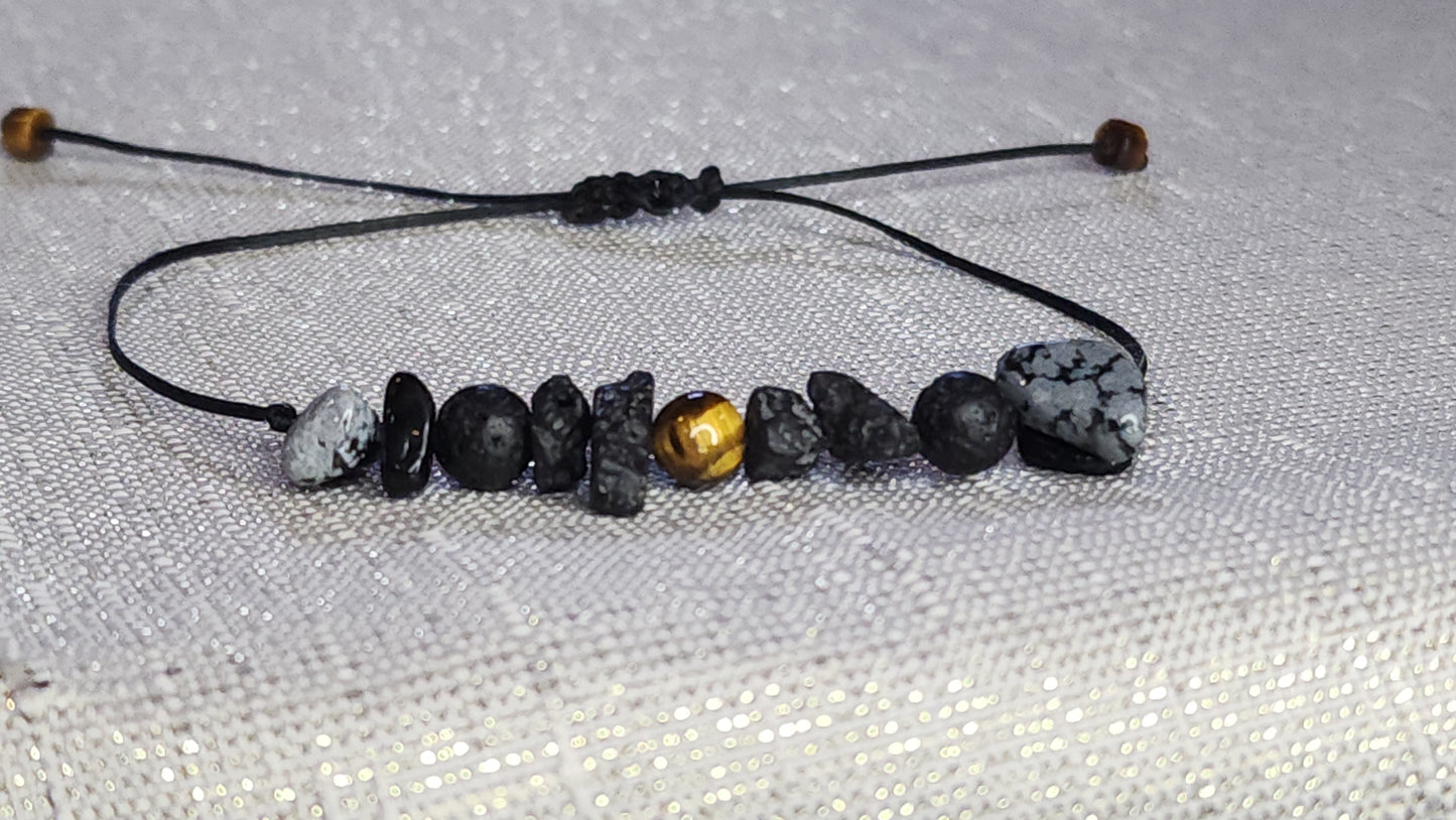 'Unleash Your Warrior' - Handcrafted Crystal Bracelet