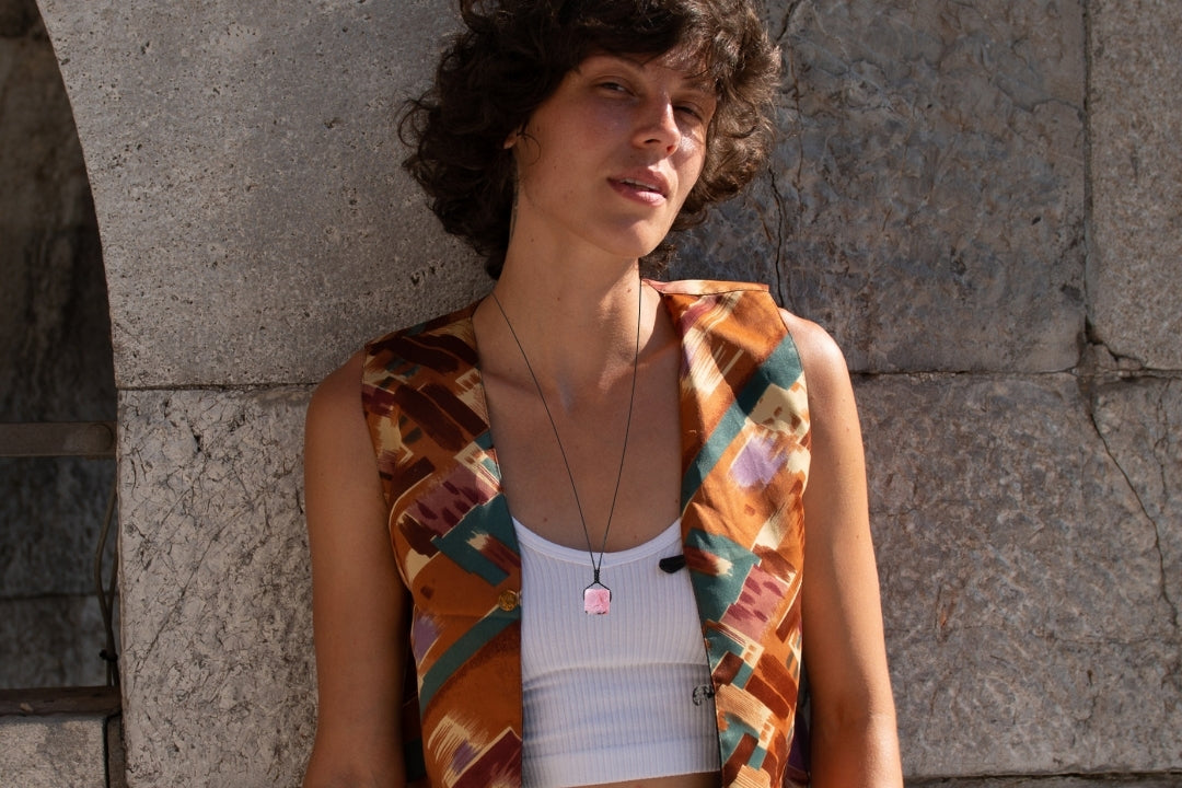 Rhodonite Crystal Necklace