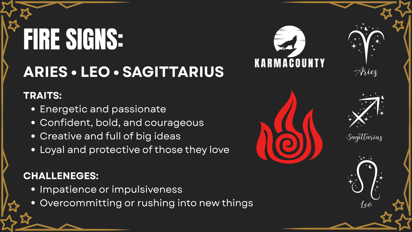 Fire Sign | Astrology Crystal Bracelet for Aries, Leo, Sagittarius