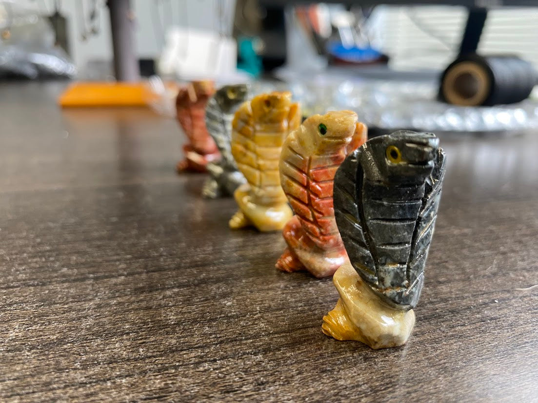 Soapstone Snake Carvings