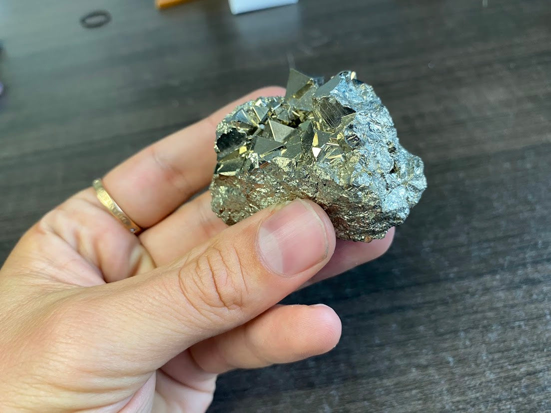 Pyrite Cluster – Octahedron Formation