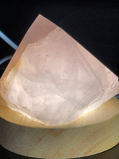 Rose Quartz Pyramid Lamp