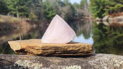 Rose Quartz Pyramid Lamp