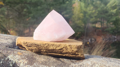 Rose Quartz Pyramid Lamp