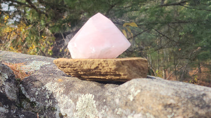 Rose Quartz Pyramid Lamp