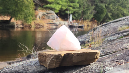 Rose Quartz Pyramid Lamp