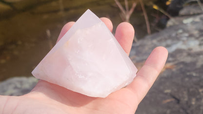 Rose Quartz Pyramid Lamp