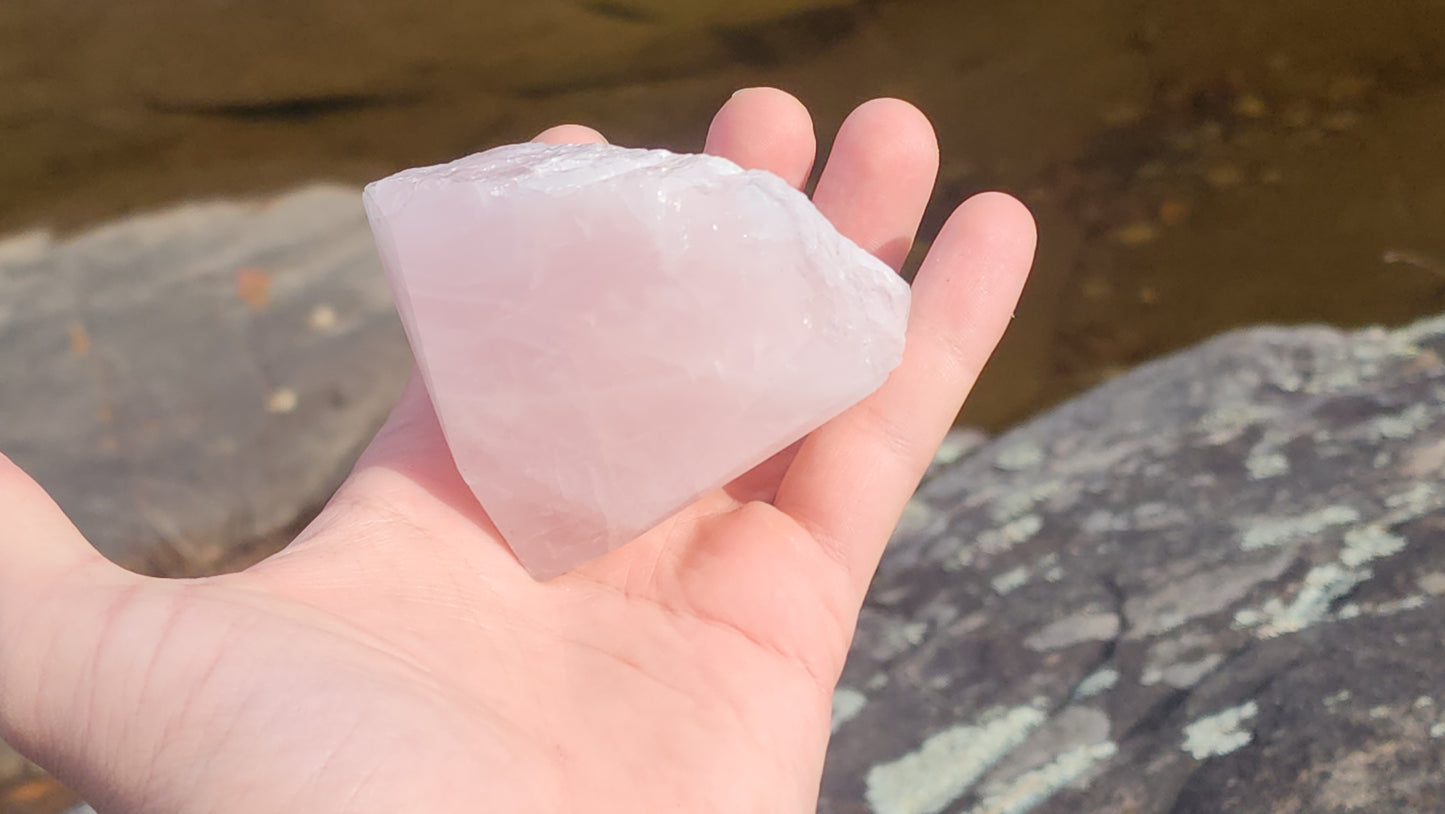 Rose Quartz Pyramid Lamp