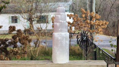 Selenite Tower Lamp