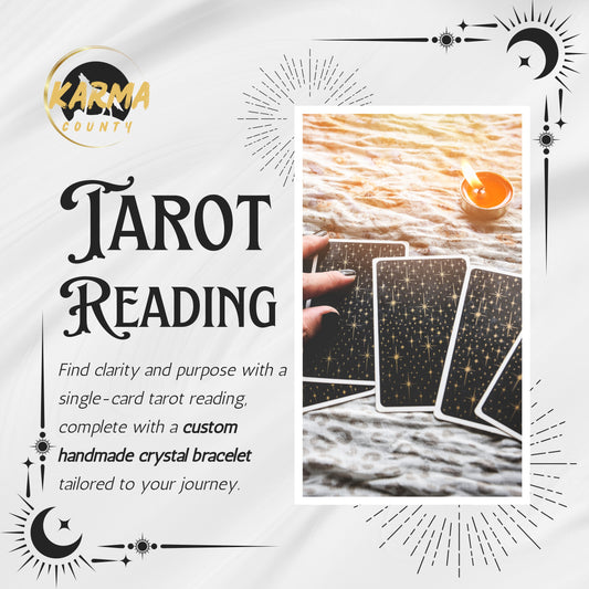 Single-Card Tarot Reading w/ Custom Crystal Bracelet