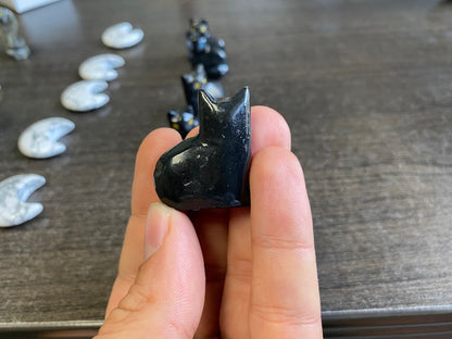 Onyx Black Cat Carvings