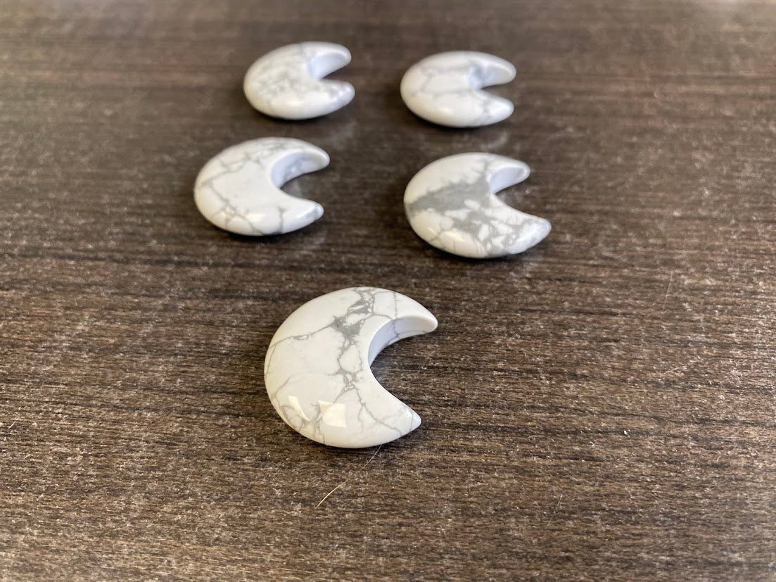 Howlite Crescent Moon