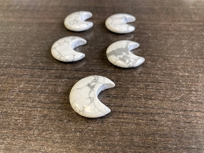 Howlite Crescent Moon