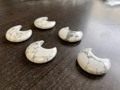 Howlite Crescent Moon