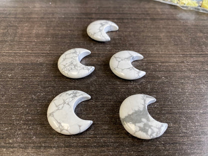 Howlite Crescent Moon