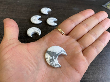 Howlite Crescent Moon