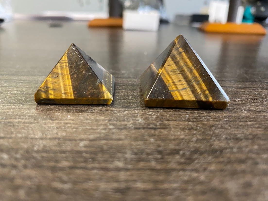 Tiger’s Eye Pyramids