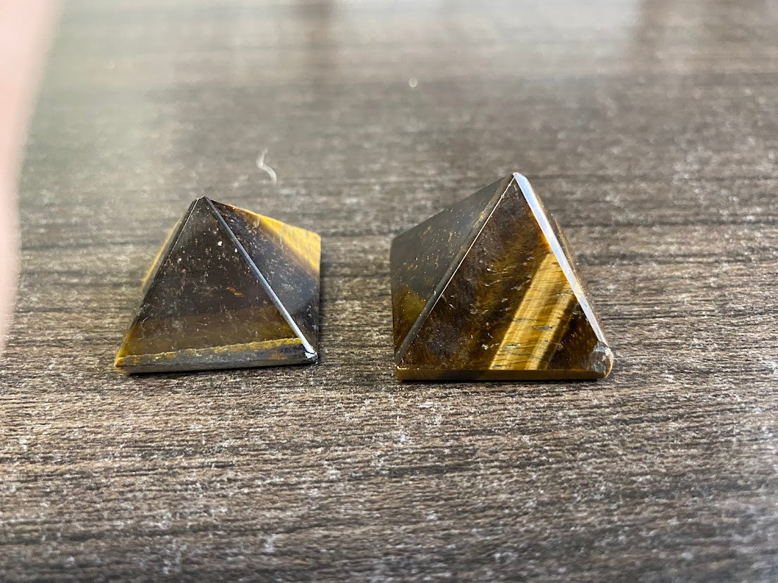 Tiger’s Eye Pyramids