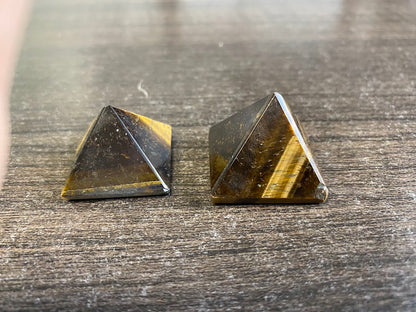 Tiger’s Eye Pyramids