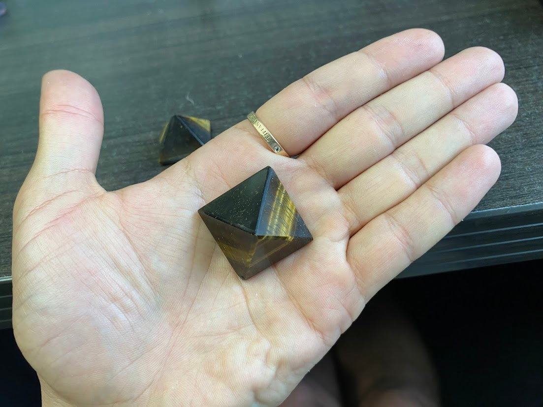 Tiger’s Eye Pyramids
