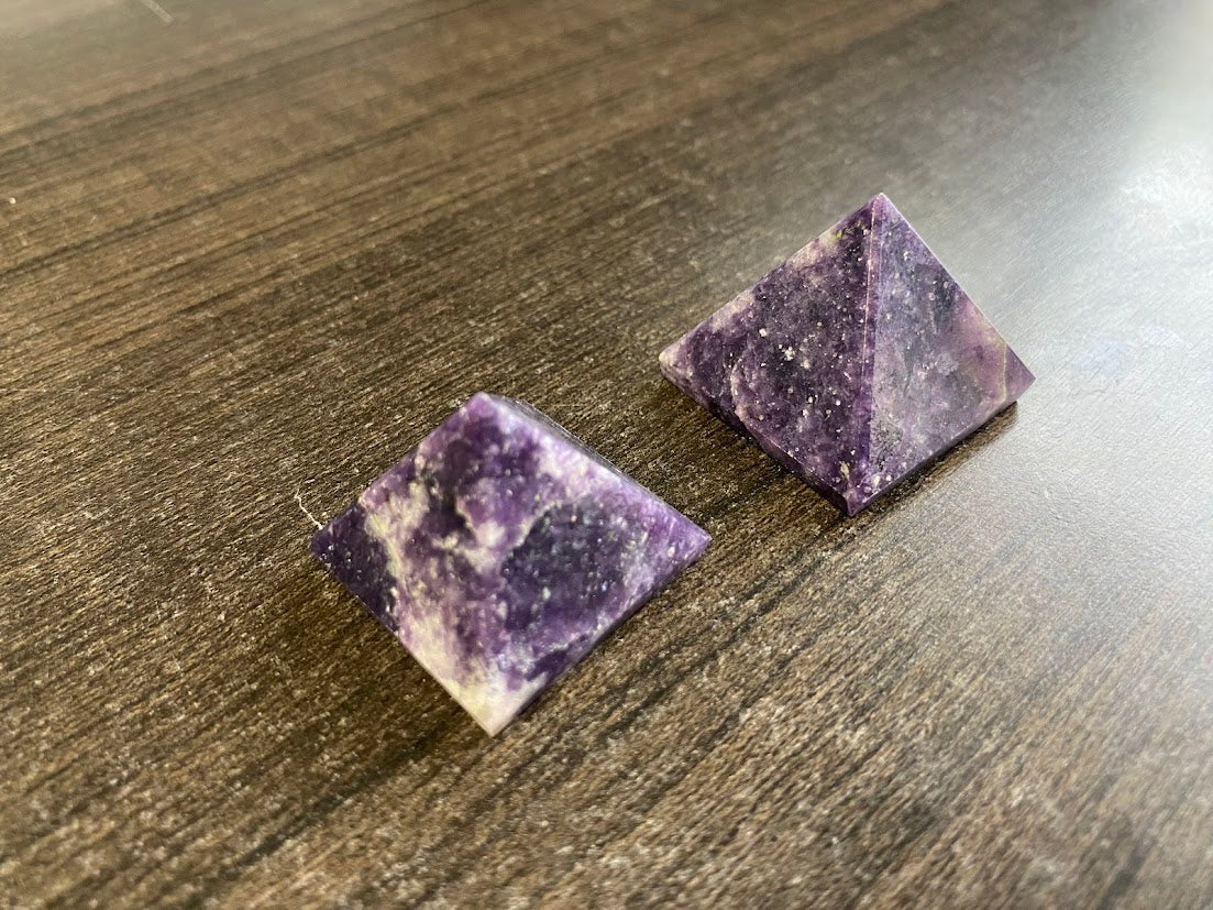 Lepidolite Pyramids