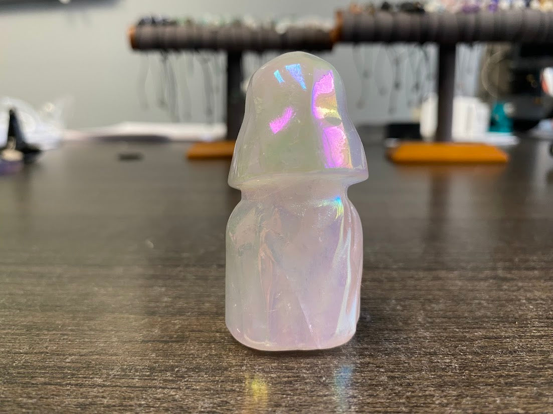 Dark Lord Angel Aura Quartz Carving