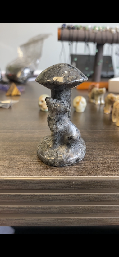 Yooperlite Wolf Carving