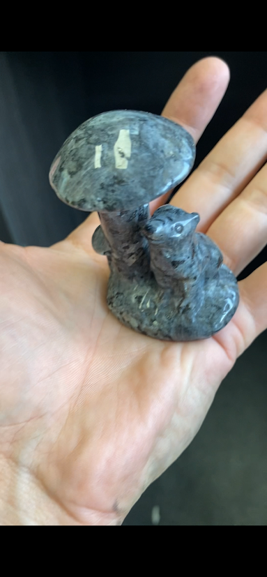 Yooperlite Wolf Carving