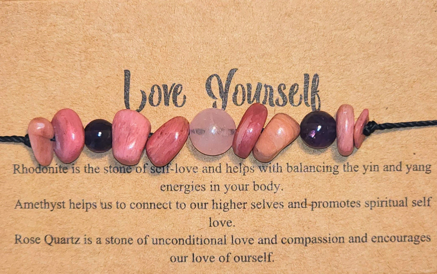 'Love Yourself' - Handcrafted Crystal Bracelet Collection