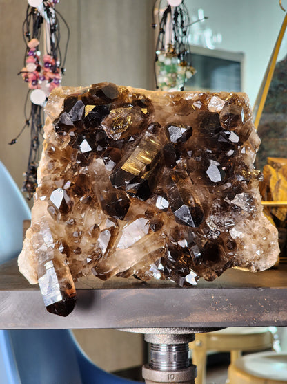 Large Smoky Quartz Cluster