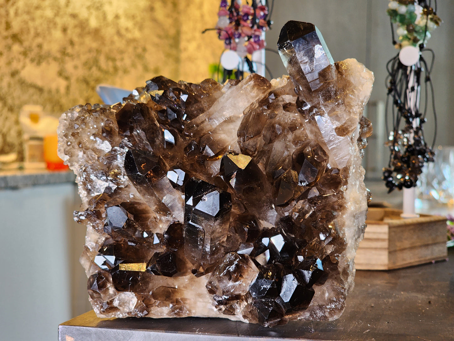 Large Smoky Quartz Cluster