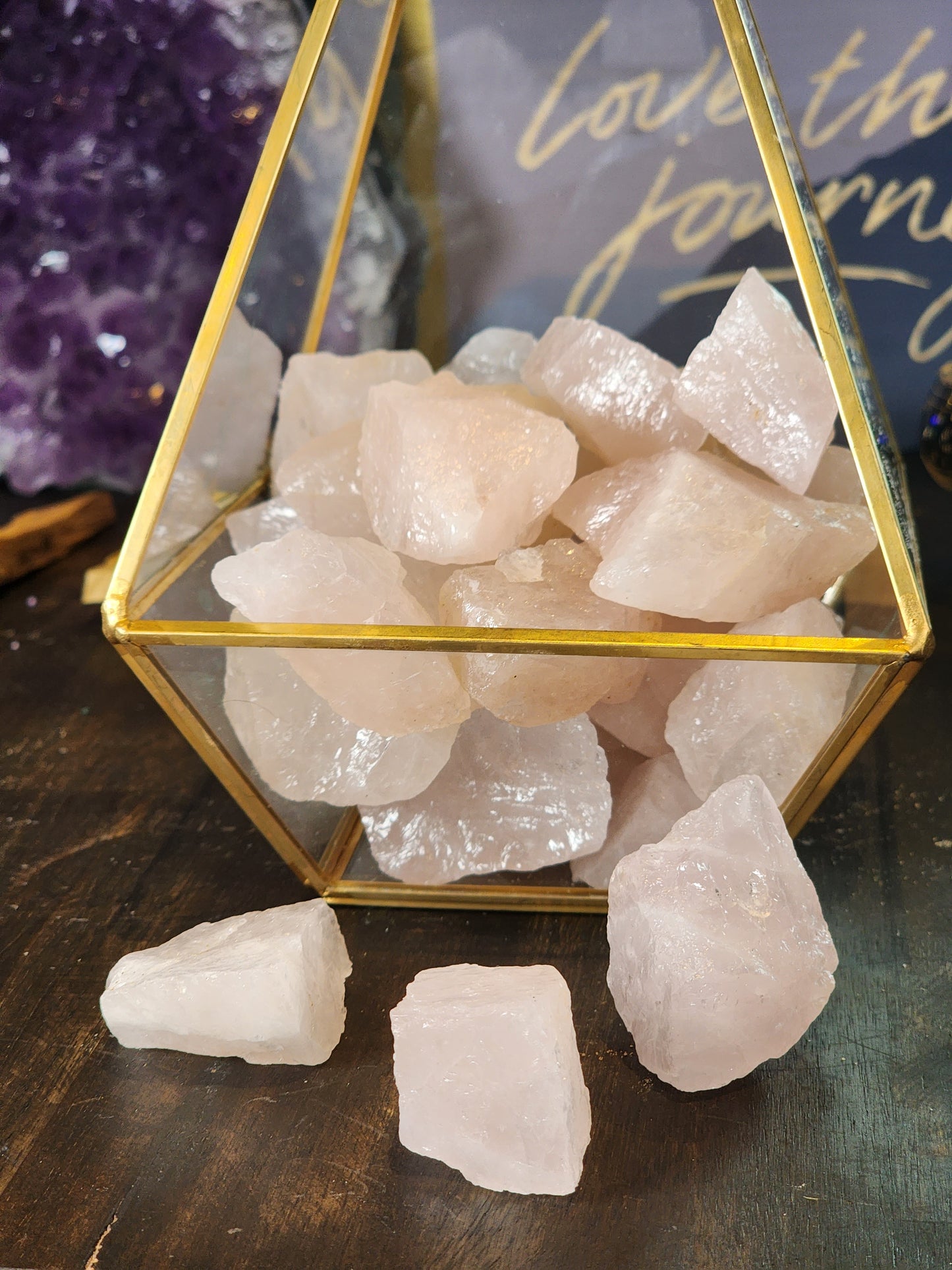 Rose Quartz Crystal Shards