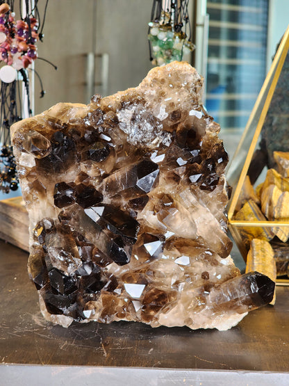 Large Smoky Quartz Cluster