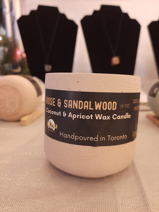 Rose & Sandalwood Candle (6 oz)