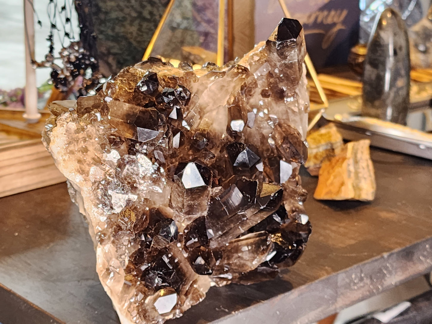 Large Smoky Quartz Cluster